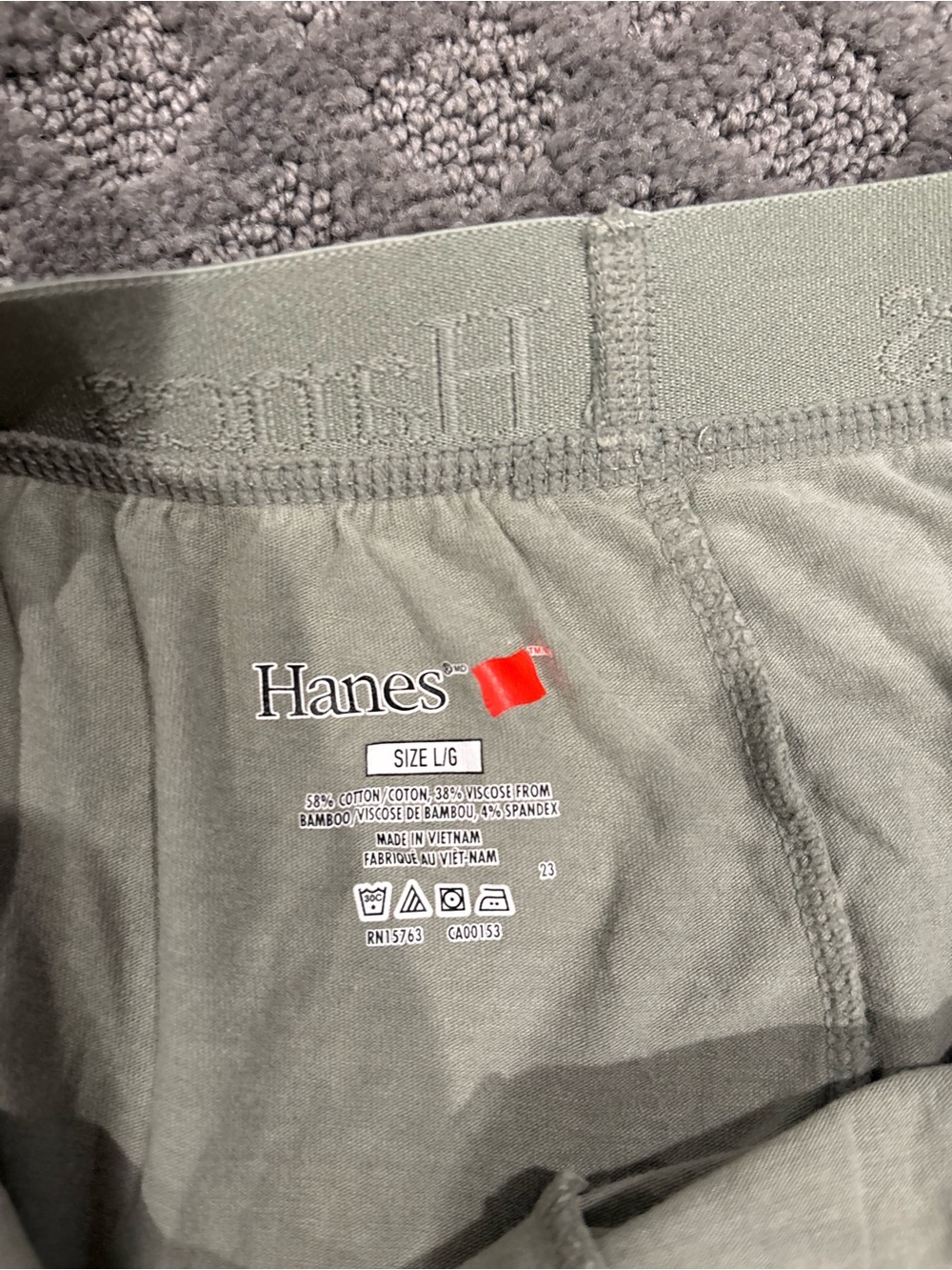 Hanes Women's 2-Pack Lounge Shorts in Charcoal and Light Gray - Picture 6 of 8